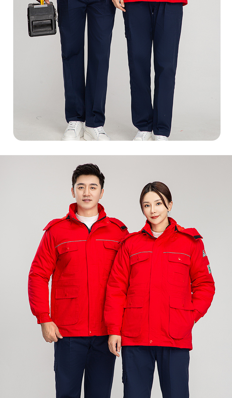 8899Z 純棉防靜電中長活棉棉衣